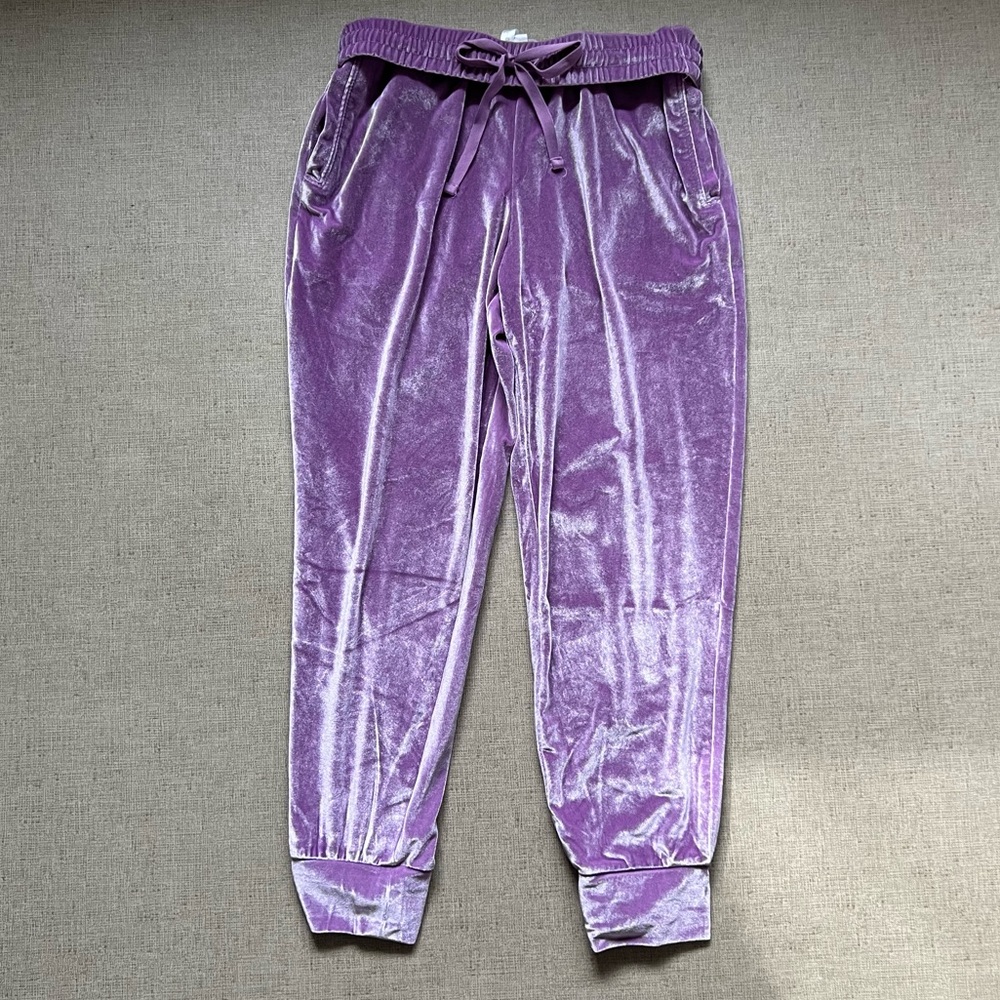 Fabletics Suede Lavender Track Pants